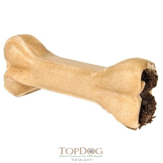 Osso di pelle di bufalo per cani con Trippa Verde taglia L - Crocchette  Pressate a Freddo per cani - TOPDOG®