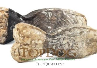 Osso di pelle di merluzzo essiccato per cani - 12 cm