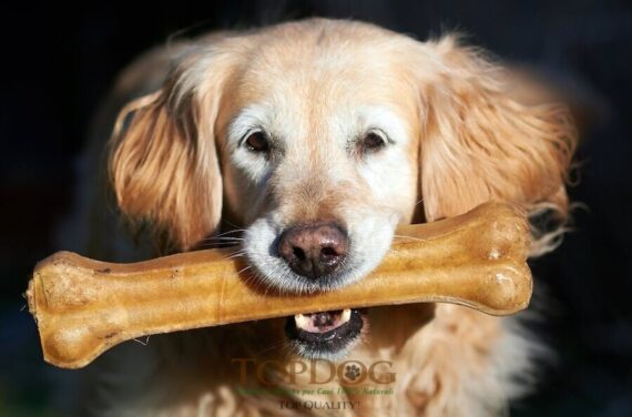 Osso di pelle di bufalo per cani con Trippa Verde L - immagine 3