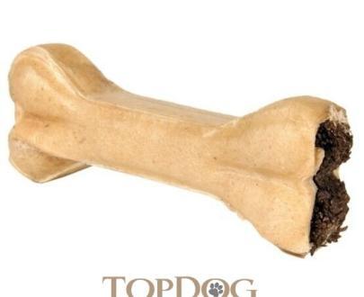 Osso di Pelle di Bufalo per cani Ripieno di Trippa Verde