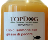 olio di salmone con grasso di pecora per cani