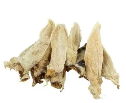 orecchie di agnello con pelo per cani